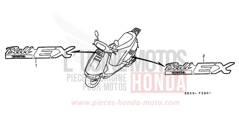 MARKE (2) von CB1300 Super Bold'or ABS TITANIUM METALLIC (YR183) von 1997